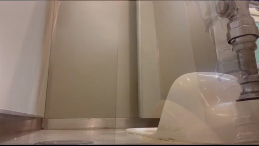 Voyeur-Style Japanese Toilet - Student in Miniskirt Squatting Scene